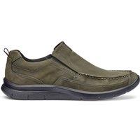 Hotter Men's 'Boost' Dual Fit Slip-On Shoes in Khaki | Size: 11
