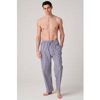 British Boxers Men's "Red Pop Stripe" Crisp Cotton Pyjama Trousers | Size: Large