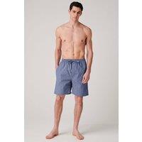 British Boxers Men's "Navy Paisley" Crisp Cotton Sleep Shorts in Dark Navy | Size: 2XL