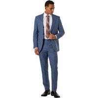 XPOSED Men's Kaiser Textured Tailored 2 Piece Suit in Light Blue | Size: 54R