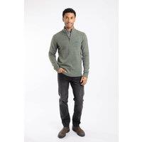 Weird Fish Men's Altwood 1/4 Zip Jumper in Mid Grey | Size: 3XL