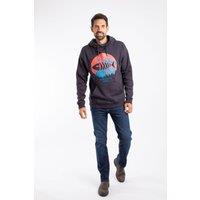 Weird Fish Men's Bryant Graphic Pop Over Hoodie in Midnight | Size: 2XL
