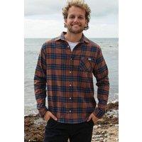 Rapanui Clothing Men's Cotton Flannel Shirt in Brown | Size: Medium