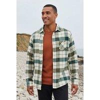 Rapanui Clothing Men's Cotton Flannel Shirt in Cream | Size: XL