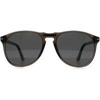 Persol Men's Aviator Smoke Black Polarized PO9649S in Grey