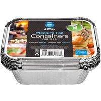 Bedsland FS Medium Aluminium Foil Containers with Lid 9 Pack Food Storage in Silver