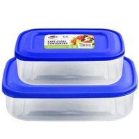 Bedsland SZ 2pk Easy Close Airtight Food Storage Containers 2L + 1L BPA Free in Blue | Size: 2.5L