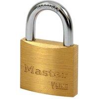 Master Lock V Line Brass 40Mm Padlock - Keyed Alike 2341 in Gold