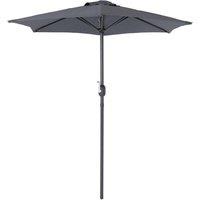 Charles Bentley 2m Patio Market Garden Parasol Umbrella Crank Function 4 Colours in Grey