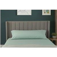 Snug City Bolster Support Pillow Pillowcase Plain Dyed Pillow Linen Easy Care in Mint | Size: Single