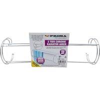 BARGAINS-GALORE 2 X Chrome Radiator Airers 2 Tier Clothes Hang Rack Laundry Dryers in Metallic Silver