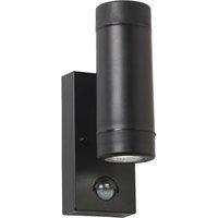 First Choice Lighting Gale - Polypropylene Coastal PIR Motion Sensor Wall Light in Black