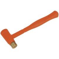 Loops 12oz Brass Faced Dead Blow Hammer - Shot Loaded Head - Rubber Grip Anti-Rebound in Metallics