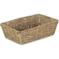 Red Hamper Tapered Seagrass Serving Tray in Natural | Size: Small