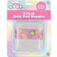 Lullaby Baby 5 Pack Dolls Nappies