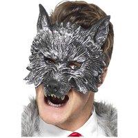 Smiffys Deluxe Big Bad Wolf Mask in Grey
