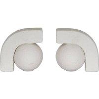 Hill Interiors Ashen Ceramic Book Ends in White