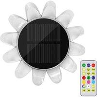 Obasyhig Solar Remote Controlled Floating Sunflower Decorative Light