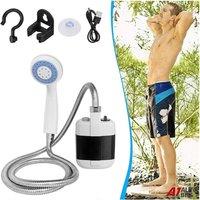 EONLION Portable Camping Shower USB Rechargeable Electric Shower Pump in White