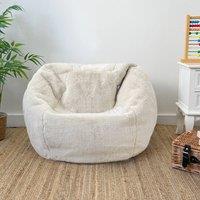 rucomfy Beanbags rucomfy Slouchbag Kids Bean Bag - Faux Fur - Bean Bag for Children in Cream