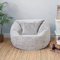 rucomfy Beanbags rucomfy Slouchbag Kids Bean Bag - Faux Fur - Bean Bag for Children in Light Grey