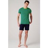 British Boxers Men's "Electric Lime" Bamboo Short Pyjama Set in Bright Green | Size: XL