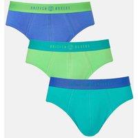 British Boxers Men's Pack of Three Fresh Citrus Cotton Briefs | Size: 3XL