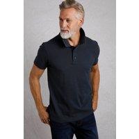 Weird Fish Men's Giles Pique Polo Shirt in Navy | Size: 4XL