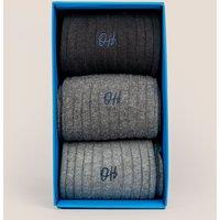 Oswin Hyde Men's Mono 3-Pack Cotton Socks