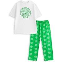 Celtic Men's Short Sleeve Long Leg Pyjama Set | Green | Official | Size: 2XL
