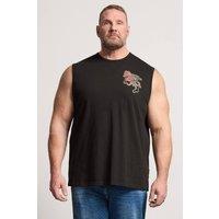 BadRhino Men's Dragon Graphic Vest in Black | Size: 4XL