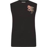 BadRhino Men's Extra Long Dragon Graphic Muscle Vest in Black | Size: 5-6XL
