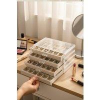 SHEONLY Women's Jewellery Storage Box with 4 Drawers in Beige