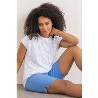 Klass. Women's Embellished Pull On Shorts in Blue | Size: 18