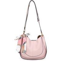 Fontanella Fashion Women's Talyn PU Leather Shoulder Bag With Adjustable Strap & A Small Purse in Pale Pink