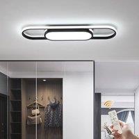 NIVOR 1 Lamp 40W Linear LED Ceiling Light with Remote Dimmable Black