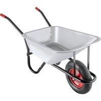 tectake Wheelbarrow Oskar - for gardening & DIY in Silver