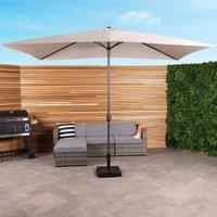 Charles Bentley 3m x 2m Rectangular Garden Umbrella Beige Or Light Grey