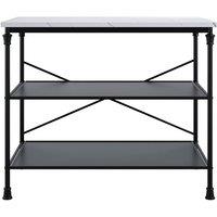Lemon Pavilion Furniture Fairmont Kitchen Island - Wood Variant/Metal - L65xW115xH91 cm in Black