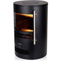 Warmies Electric Stove Fire by Warmlite, Contemporary, Round, 2000W, Black, WL46022 in Black