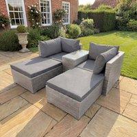 Artemis Home Bastia 5 Piece Outdoor Seating & Table Set in Grey | Size: 2 Person