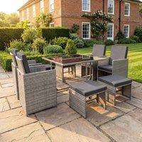 Artemis Home Giulia 9 Piece Rattan Cube Outdoor Set in Grey