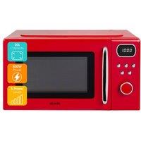 Abode Retro Microwave 20L 800W Digital 8 Auto Cook AMD2004R in Red
