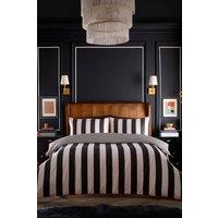 Laurence Llewelyn-Bowen 'Festivo Circus Stripe' Striped Print 100% Cotton Duvet Cover Set in Black | Size: King