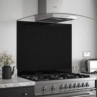 Splashback Black Sparkle Toughened Glass Kitchen s 900mm x 750mm x 6mm