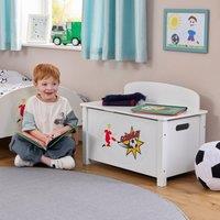 Liberty House Toys Football Wooden Toy Box in White