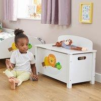 Liberty House Toys Jungle Wooden Toy Box in White