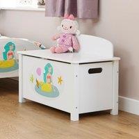 Liberty House Toys Mermaid Wooden Toy Box in White