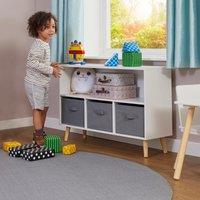 Liberty House Toys Storage Shelf & Fabric Storage Bins in White