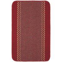 THE RUGS Red Washable Floor Mat Bordered Design for Kitchen Hallway | Size: 133 cm x 190 cm